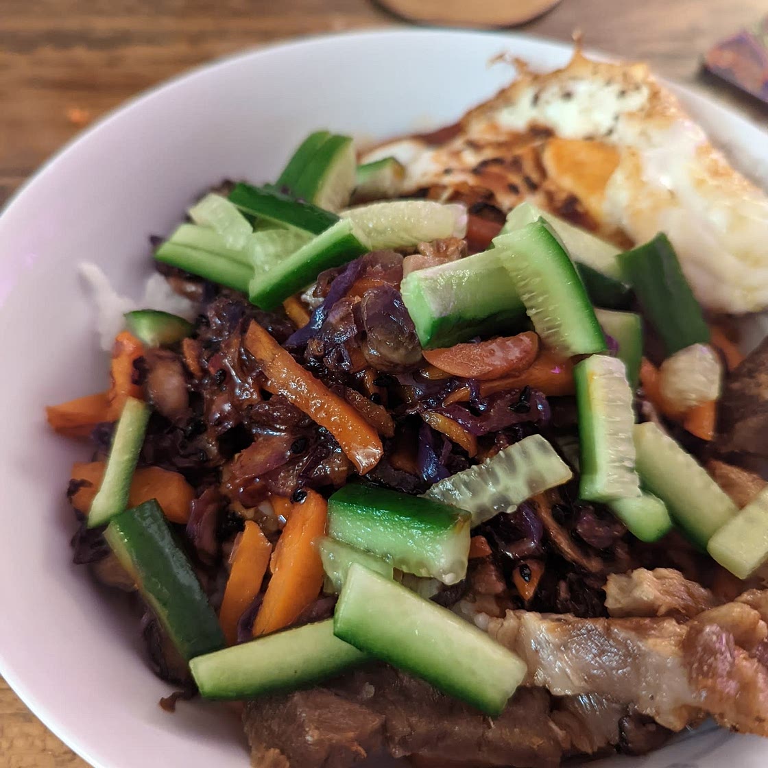 Bibimbap - Korean Mixed Rice with Meat and Assorted Vegetables