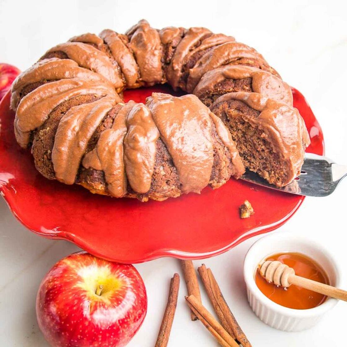 Healthy Apple Honey Cake