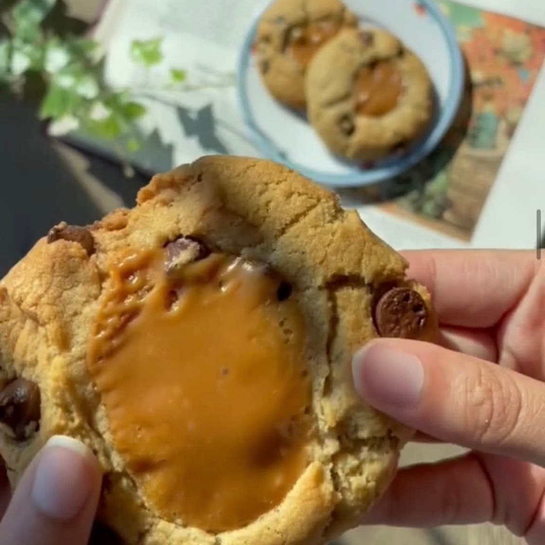 caramel chocolate chip cookies