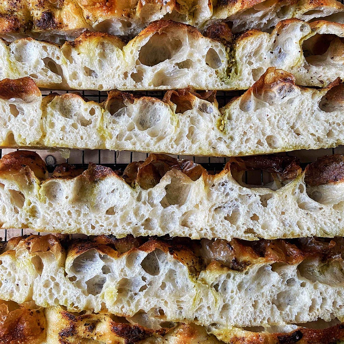 Pesto Parmesan Focaccia