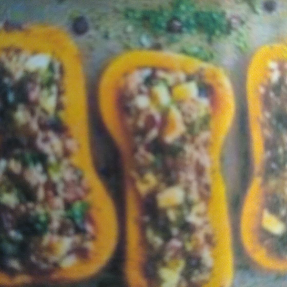 Sausage Stuffed Butternut Squash