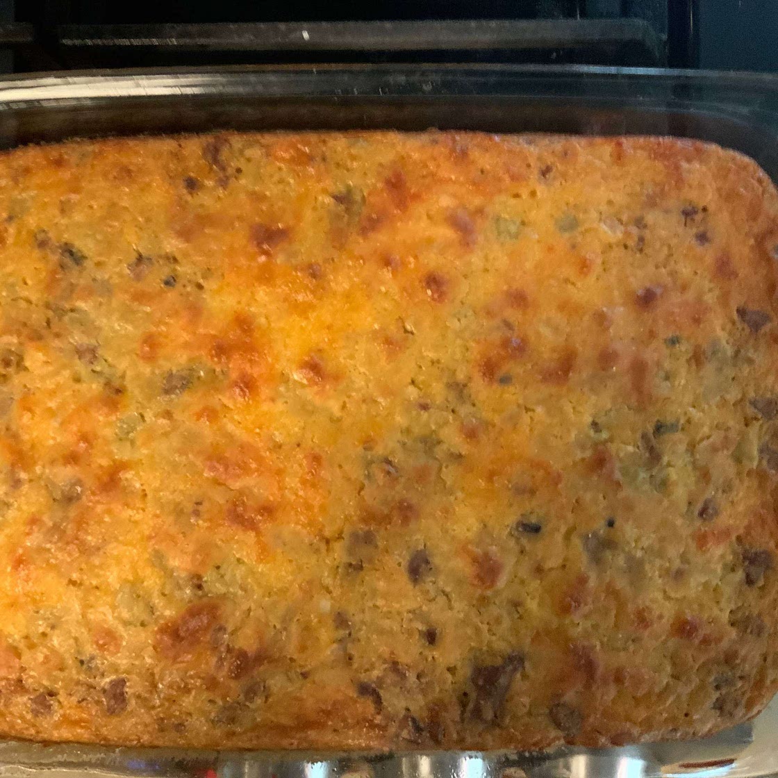 One-dish black-eyed pea cornbread