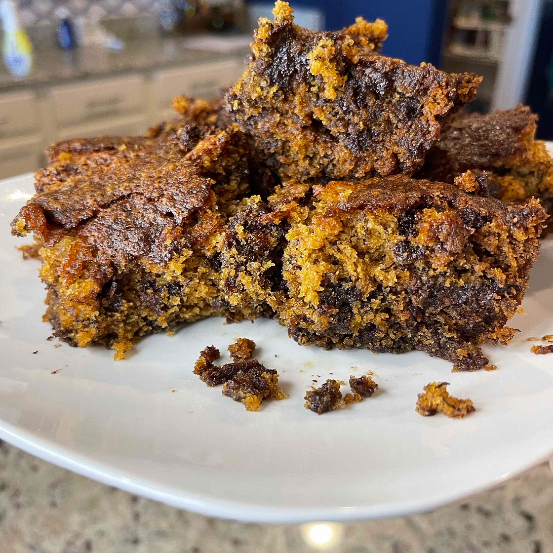 Banana chocolate chip bars 