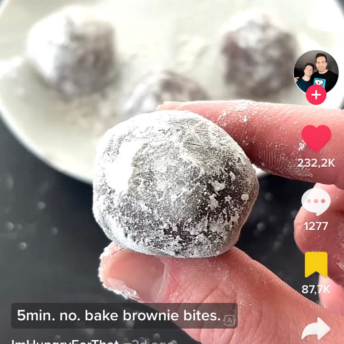 No-bake brownie bites 
