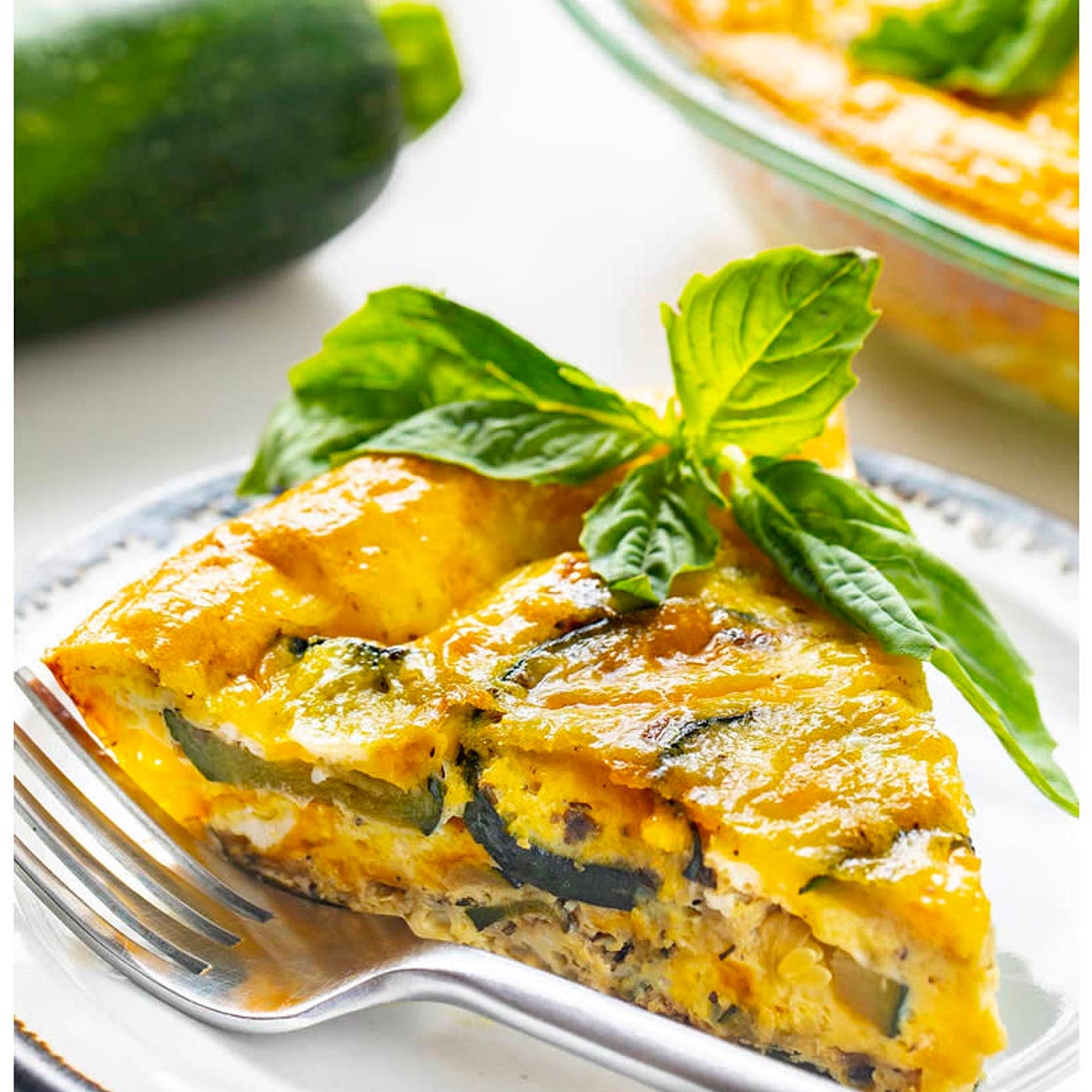 Crustless zucchini quiche