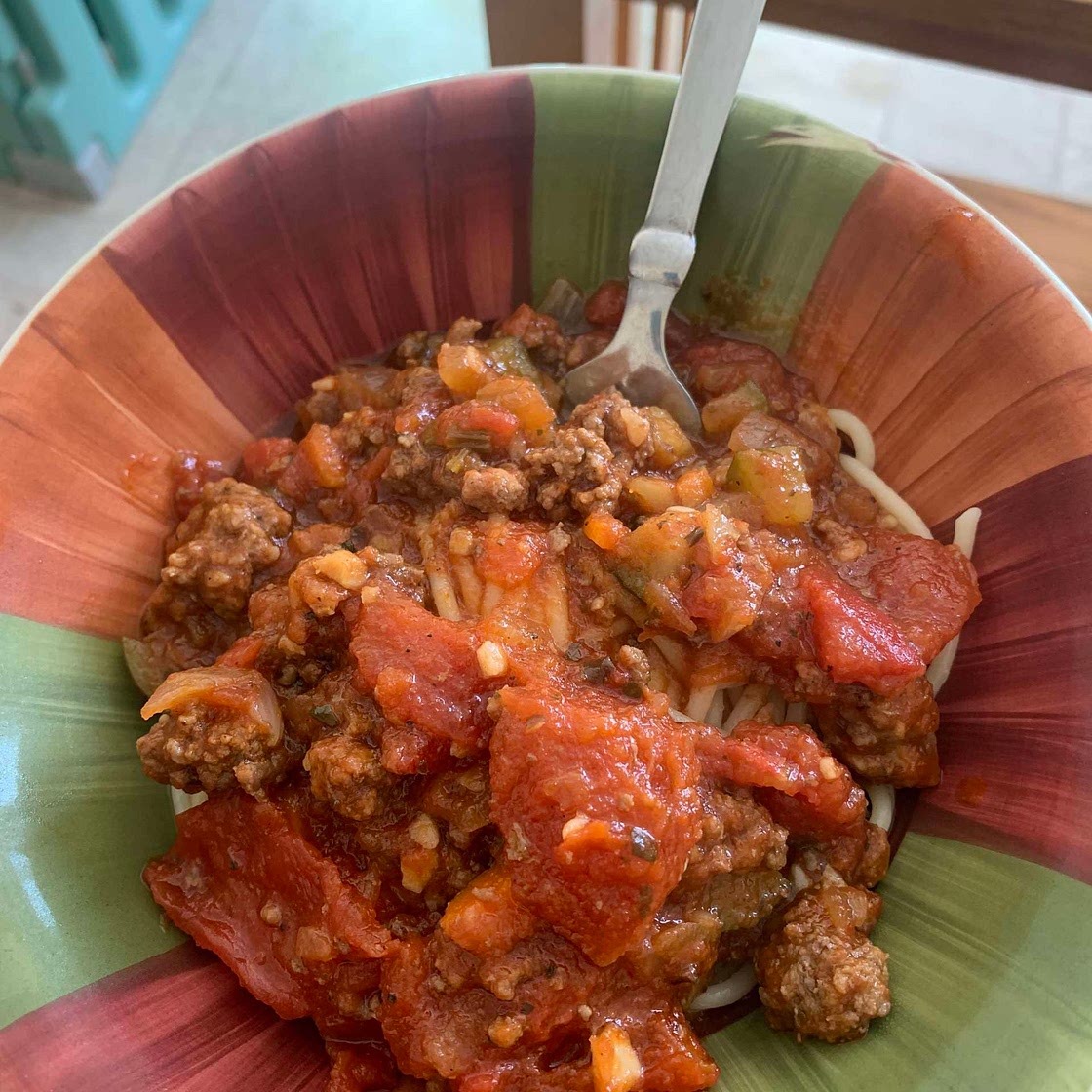 Homemade bolognese sauce