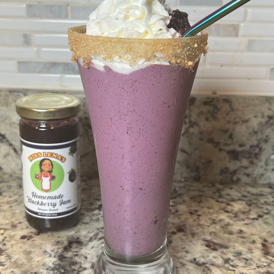Boozy Blackberry Cobbler Milkshake 