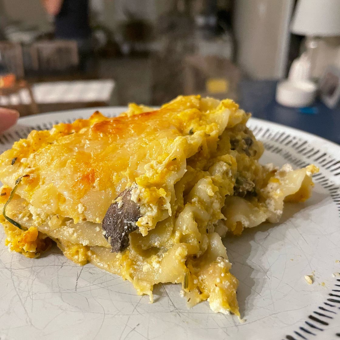 Butternut Lasagna with Mushrooms and Sage