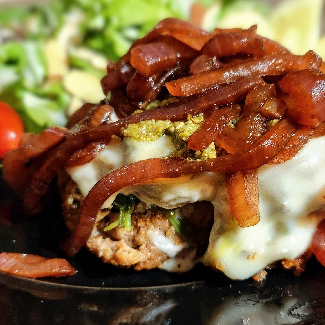 Tuscan style turkey burger