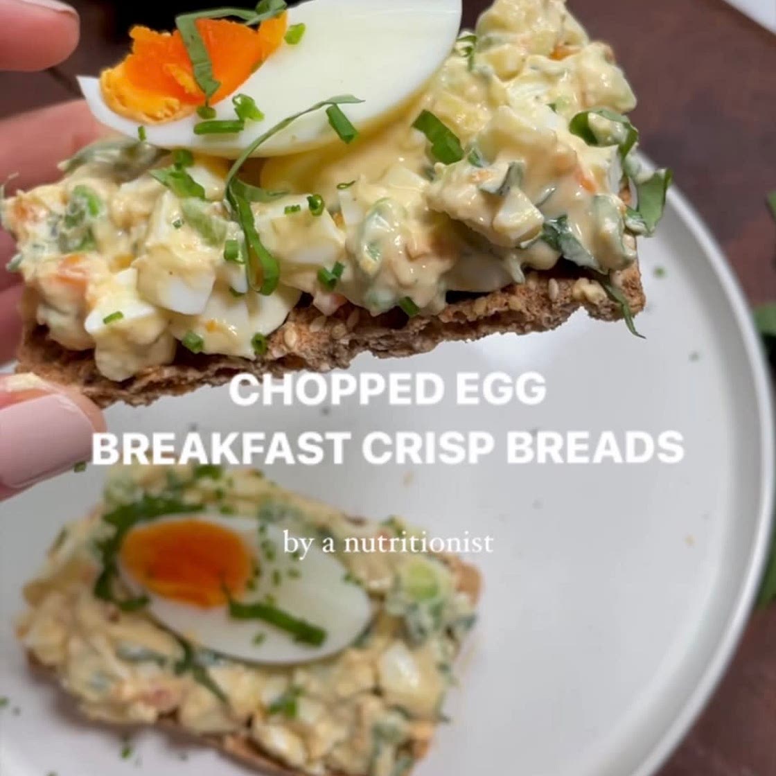 Chopped Egg Breakfast Crisp Breads
