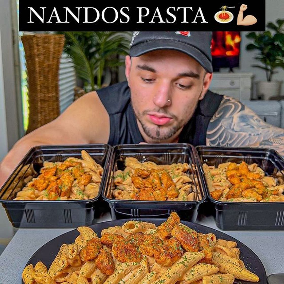 HIGH PROTEIN CREAMY CHICKEN NANDOS PASTA🍝