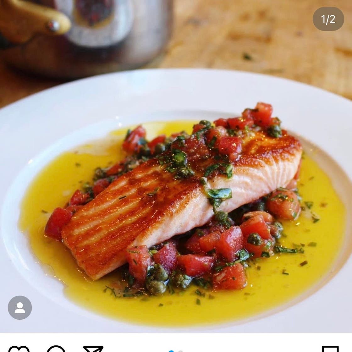 Pan Fried Salmon with Sauce Vierge
