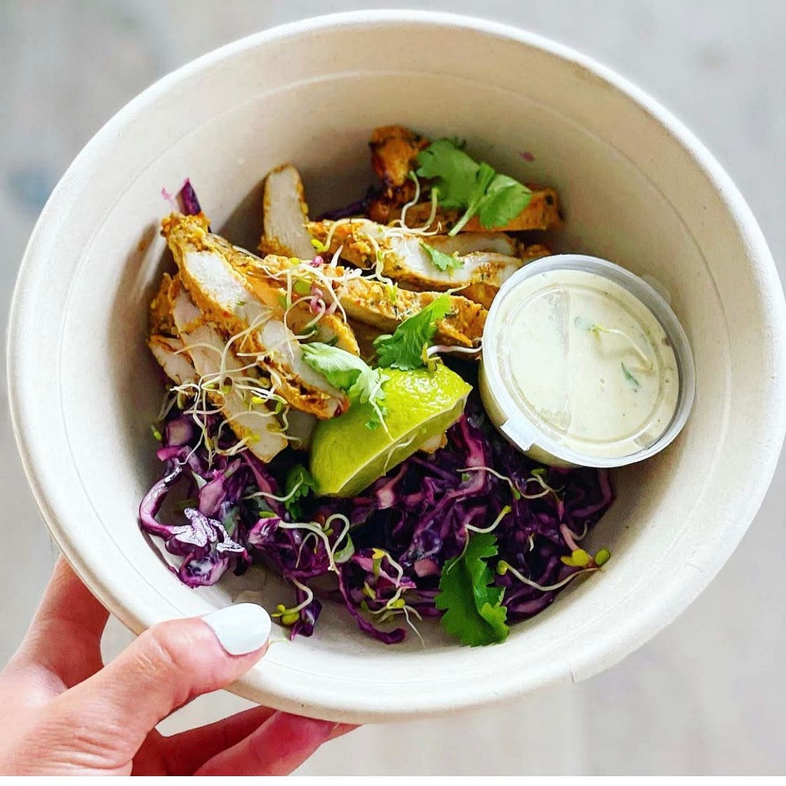 Coconut & Mango Chicken with Slaw & Yoghurt
