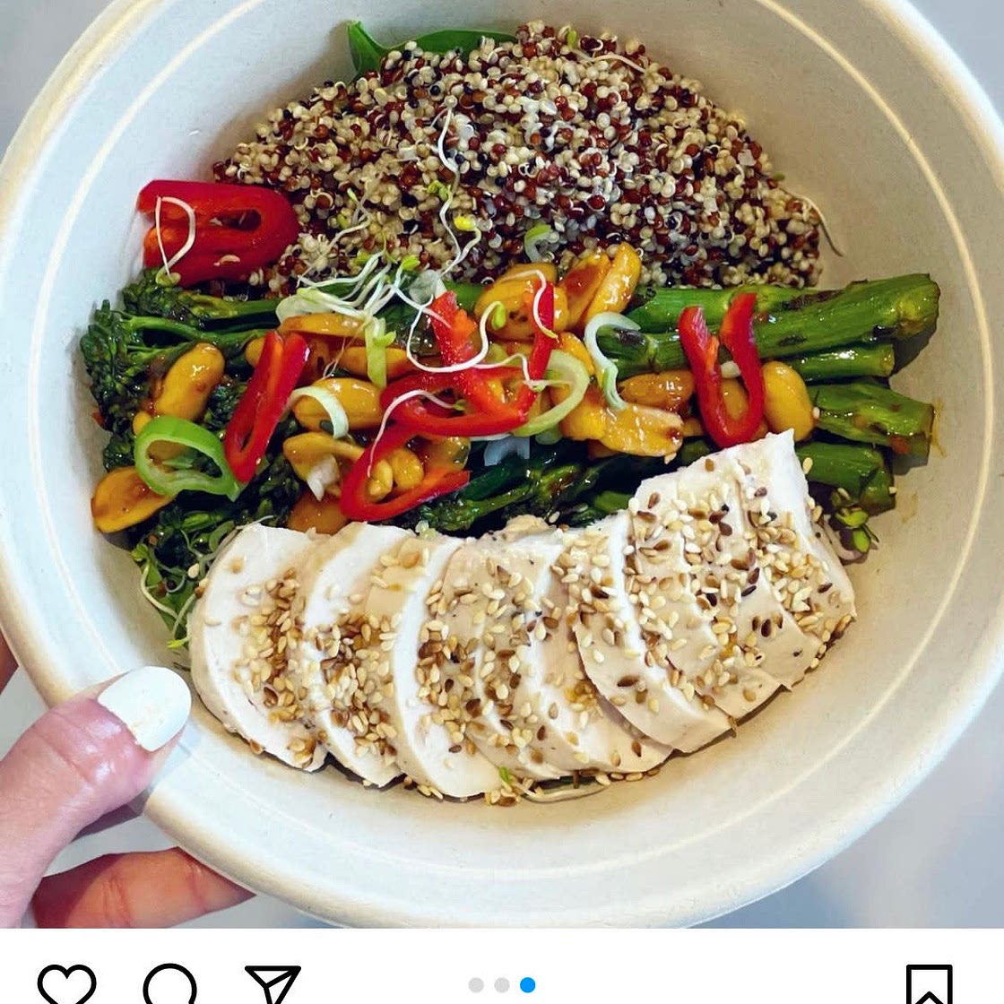 Quinoa Bowl with Kung Pao Tenderstem Broccoli & Roasted Peanuts