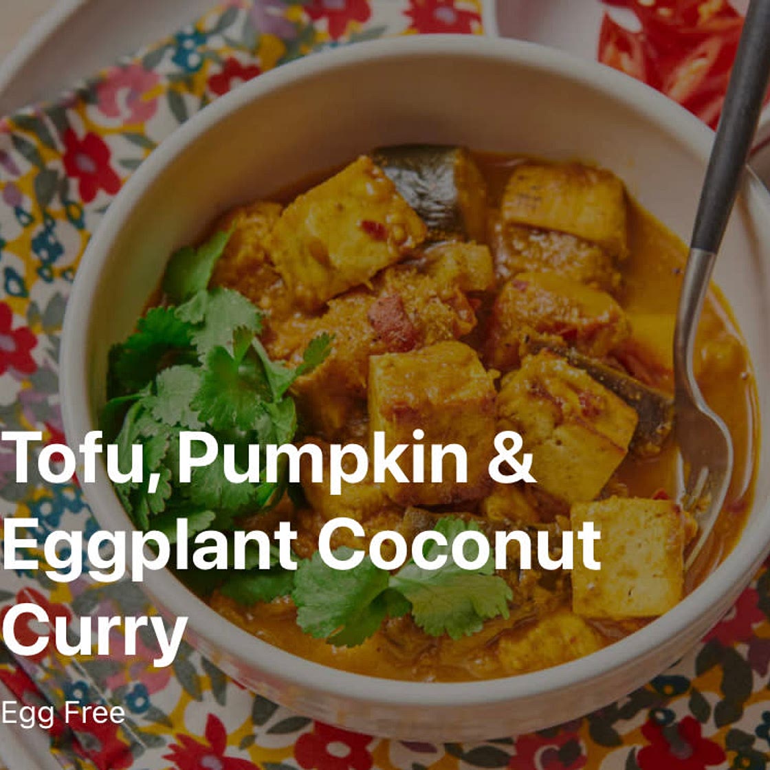 Tofu, Pumpkin & Eggplant Curry