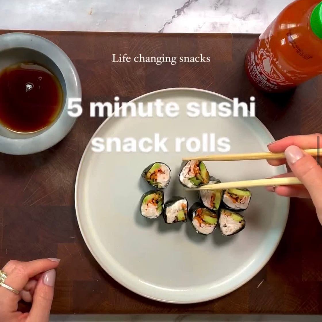 5 min Sushi Snack Rolls