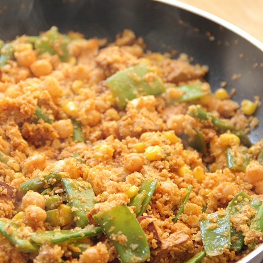 Tofu Chorizo and Lemon Cauliflower Rice | Vegan Recipes