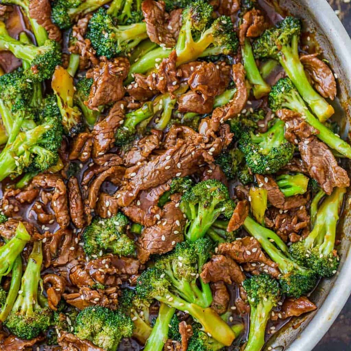 Steak, rice and broccoli
