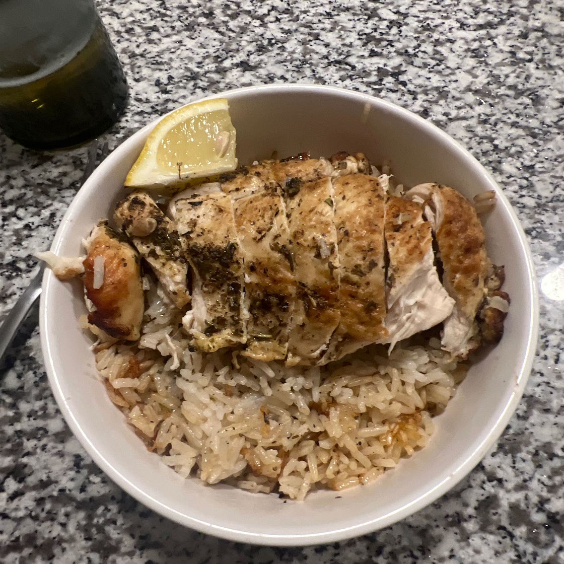 One Pot Lemon Herb Chicken & Rice