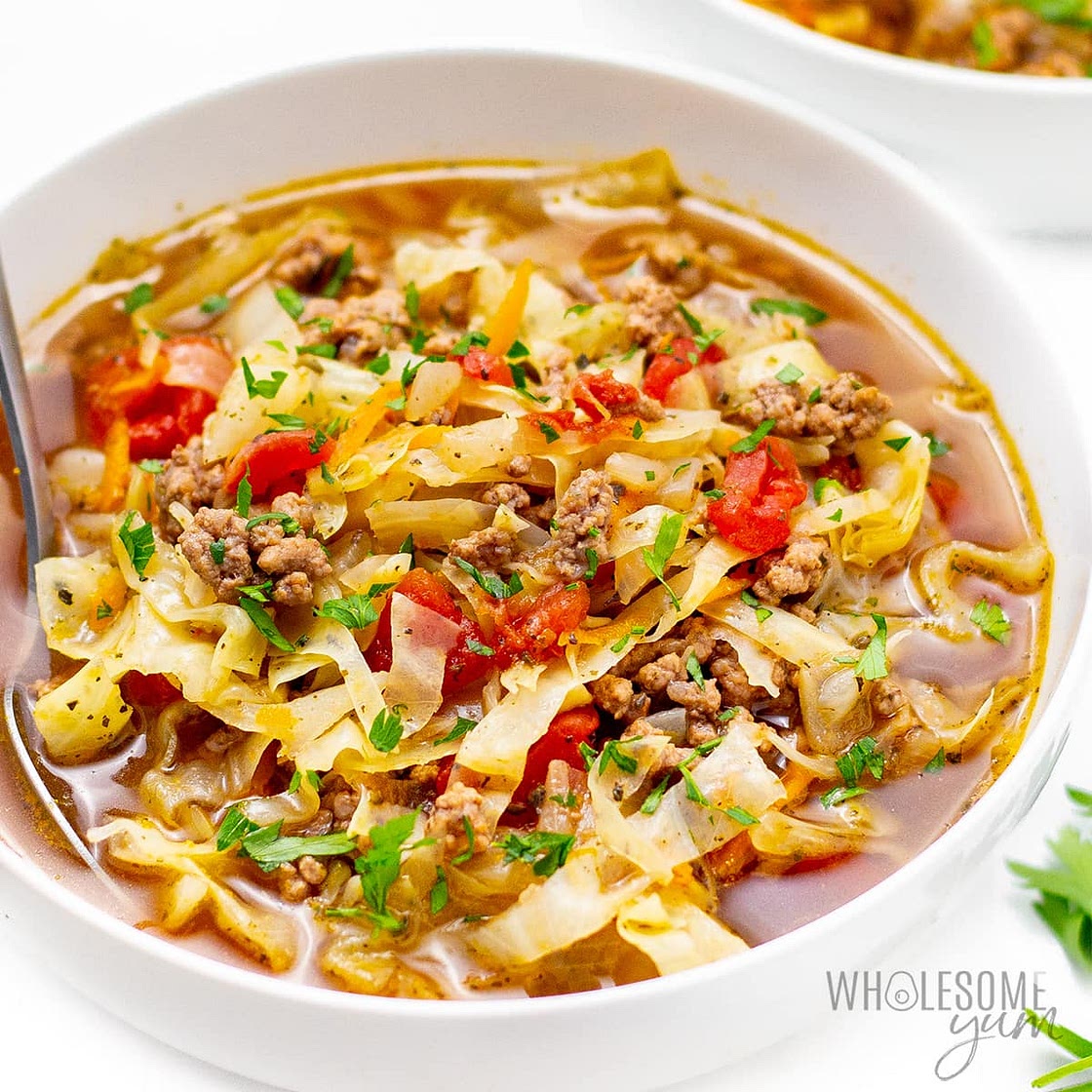 Cabbage Soup With Hamburger (Crock Pot or Instant Pot)