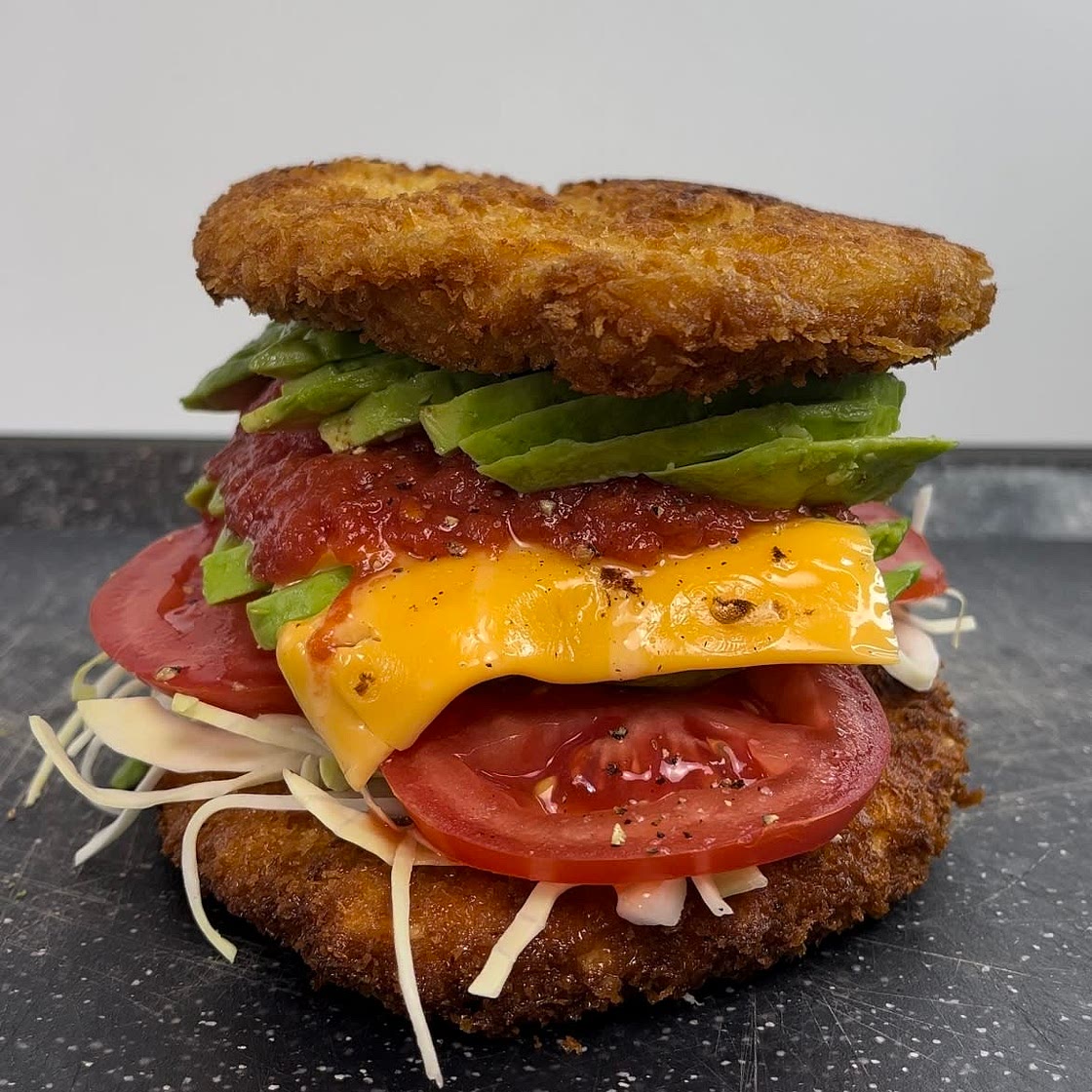 Schnitzel sandwich bayashi style