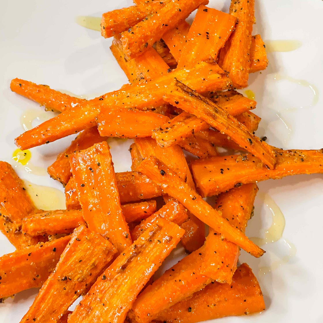 Airfryer glazed carrots 