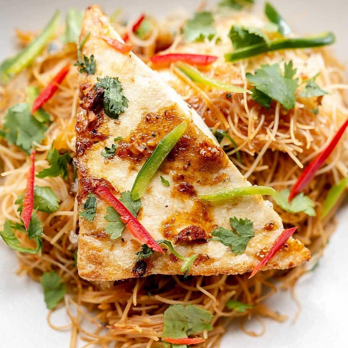Spicy Baked Tofu Noodles Recipe