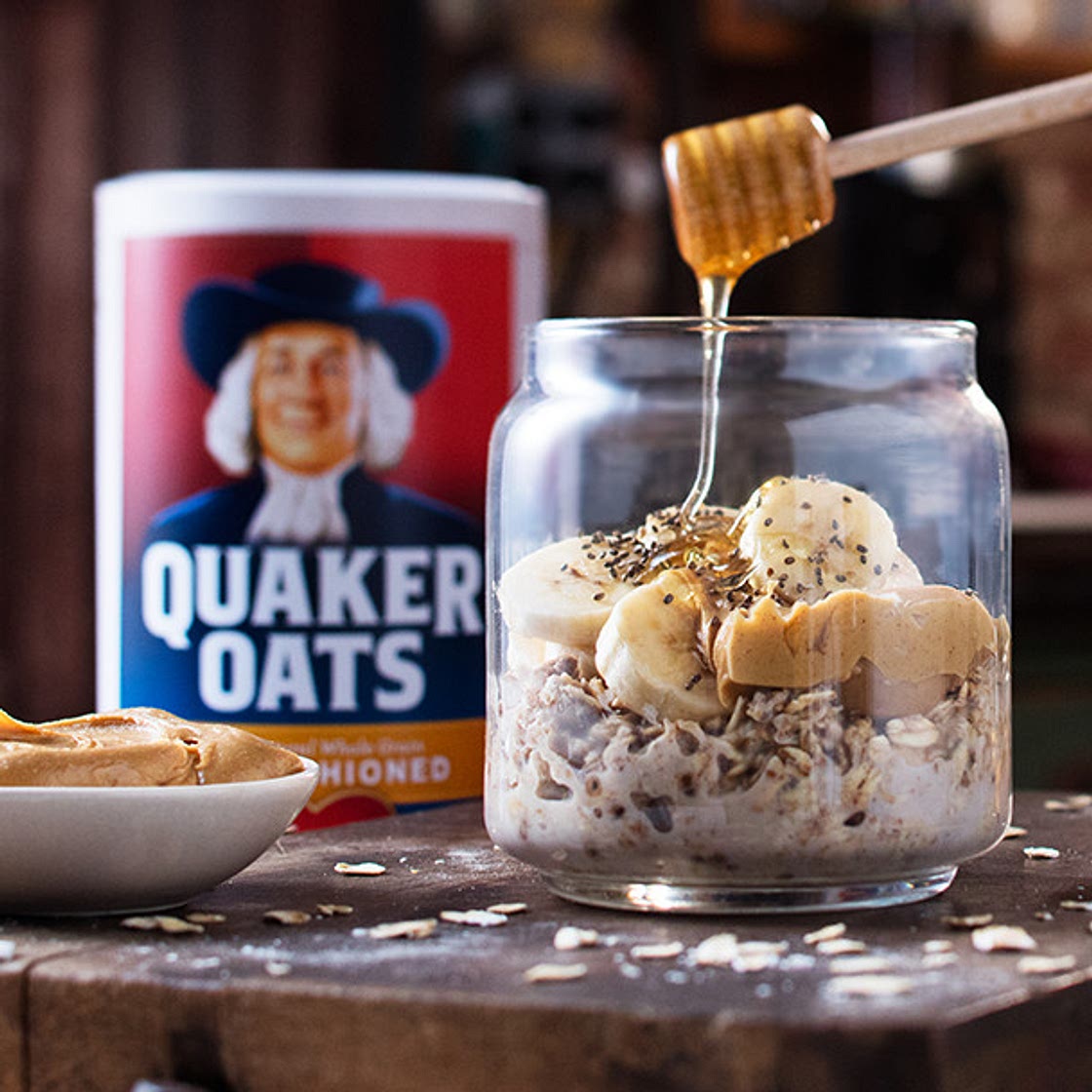 Peanut Butter Banana Overnight Oats