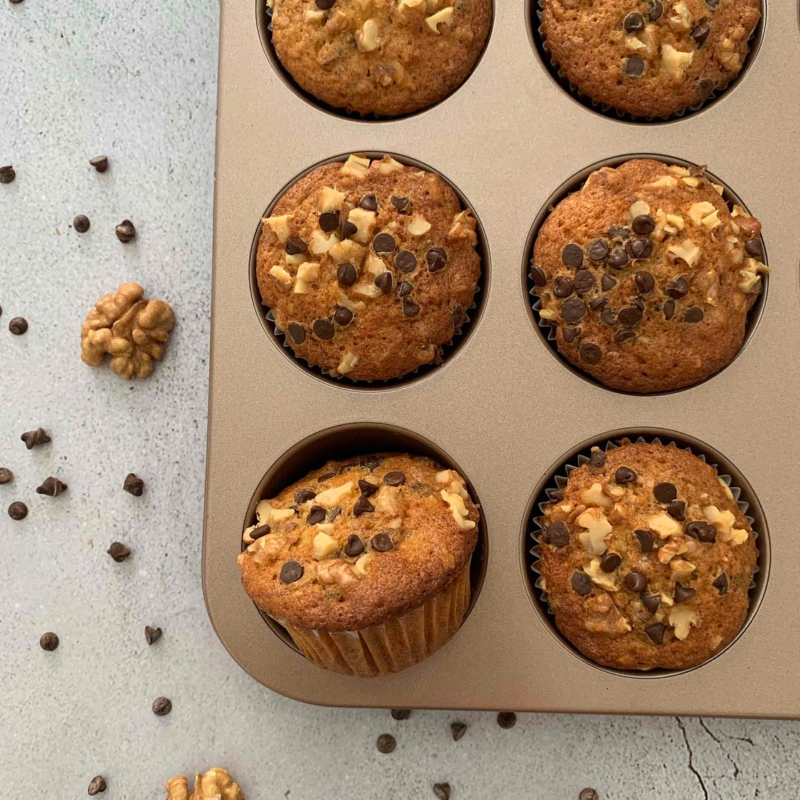 Chocolate Walnut Muffins 