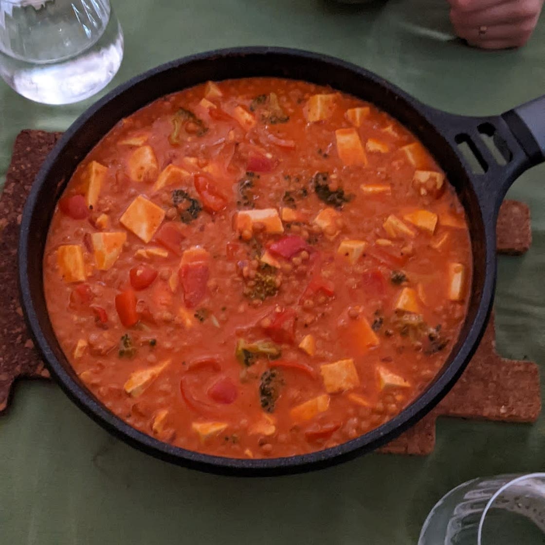 Creamy Coconut, Brown Lentil & Vegetable Curry