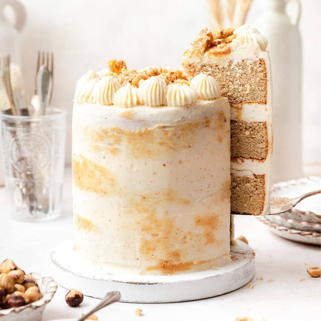 Brown Butter Hazelnut Layer Cake