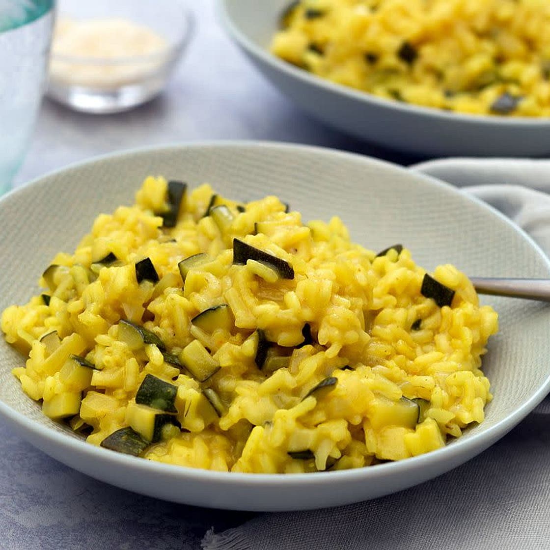 Risotto aux courgettes et curry