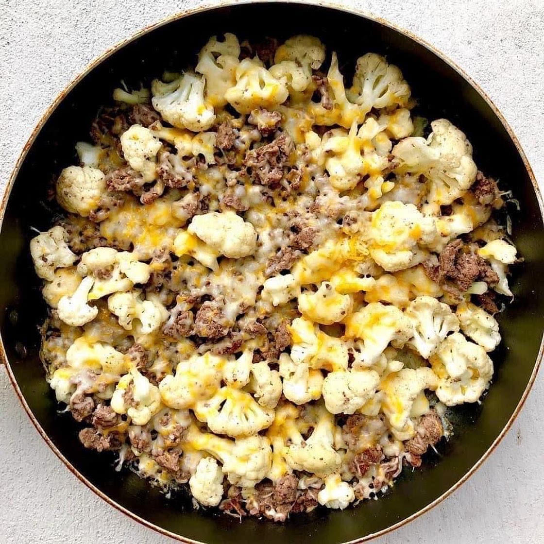 Ground Beef Cauliflower Hash