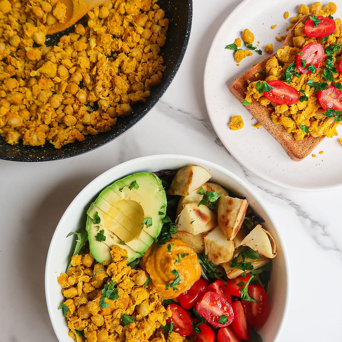 6-Minute Chickpea Scramble
