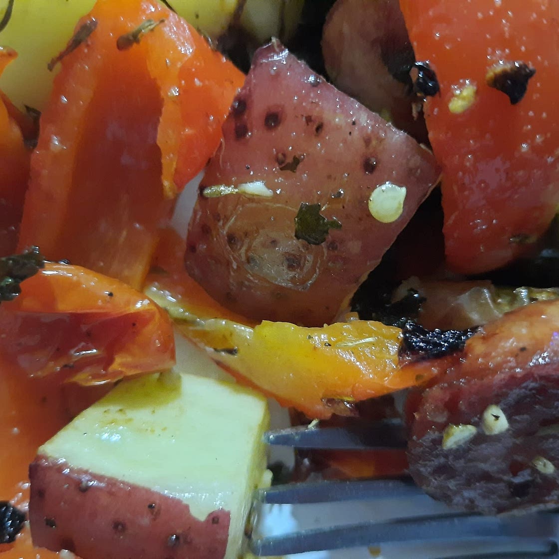 Roasted sausage and potato supper