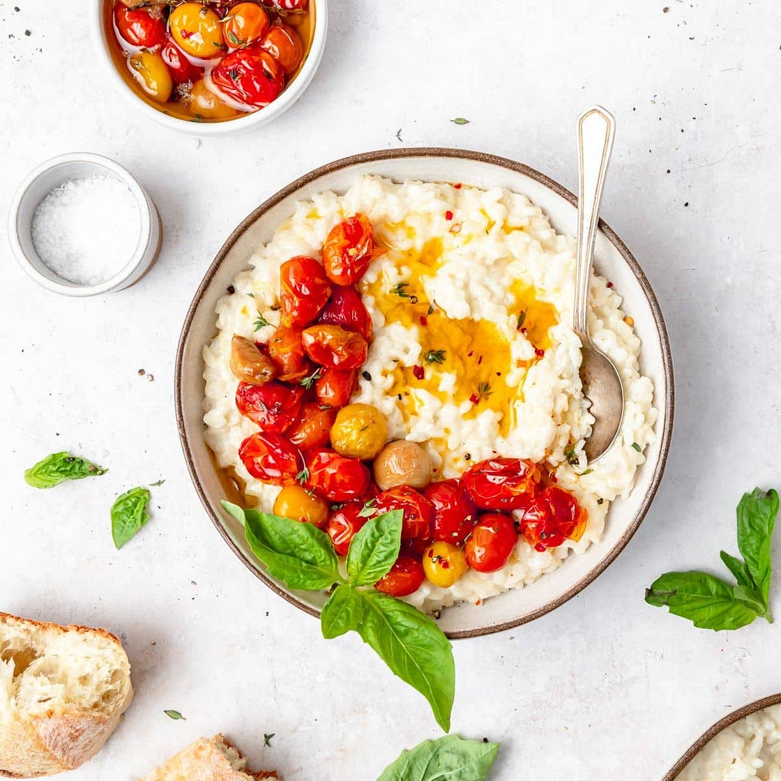 Goat Cheese Risotto with Cherry Tomato Confit