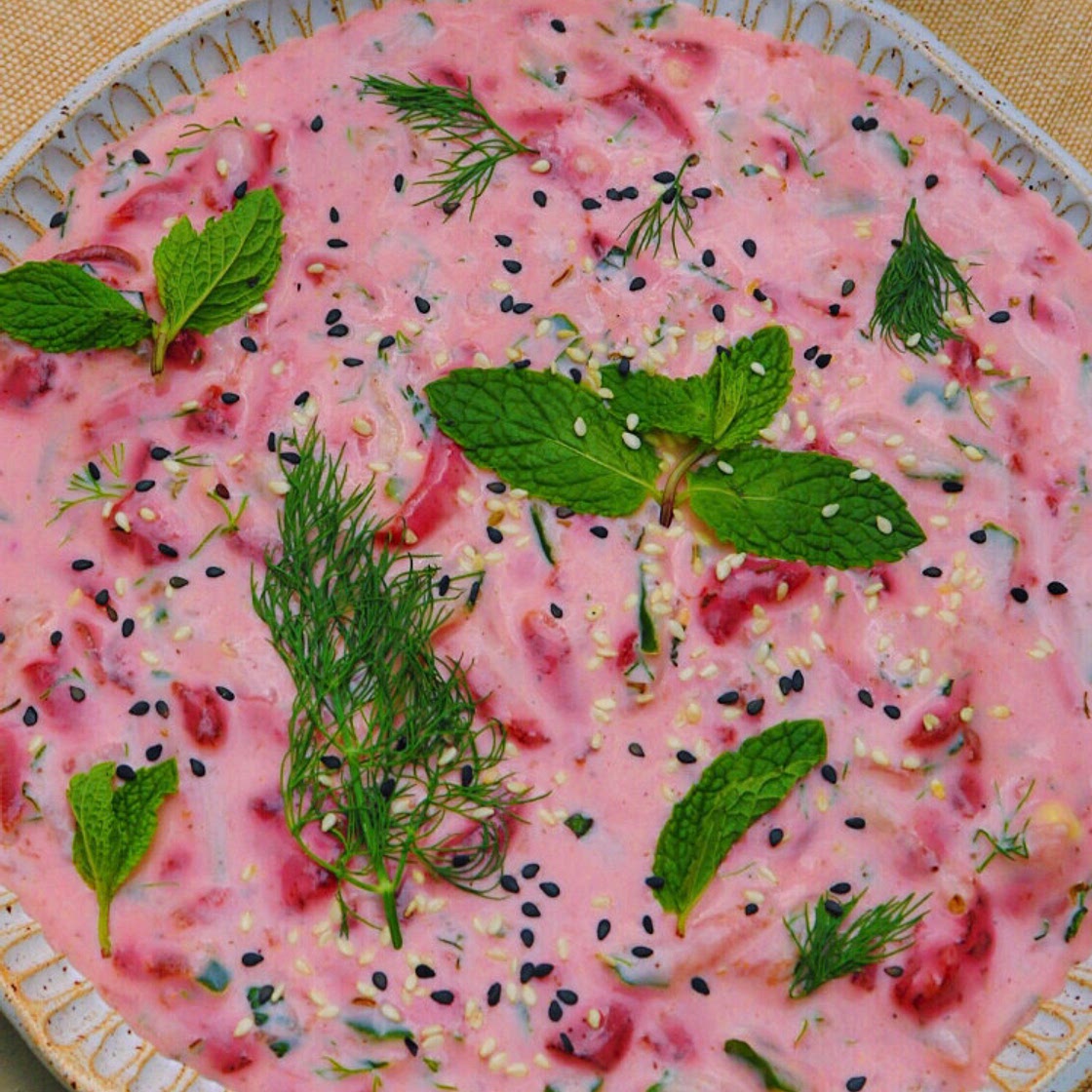 Vegan Beet Tzatziki