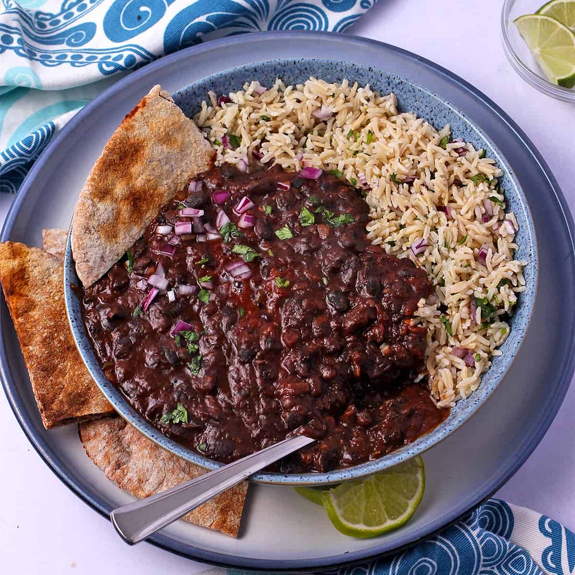 Instant Pot Indian Black Bean Curry (or stovetop)
