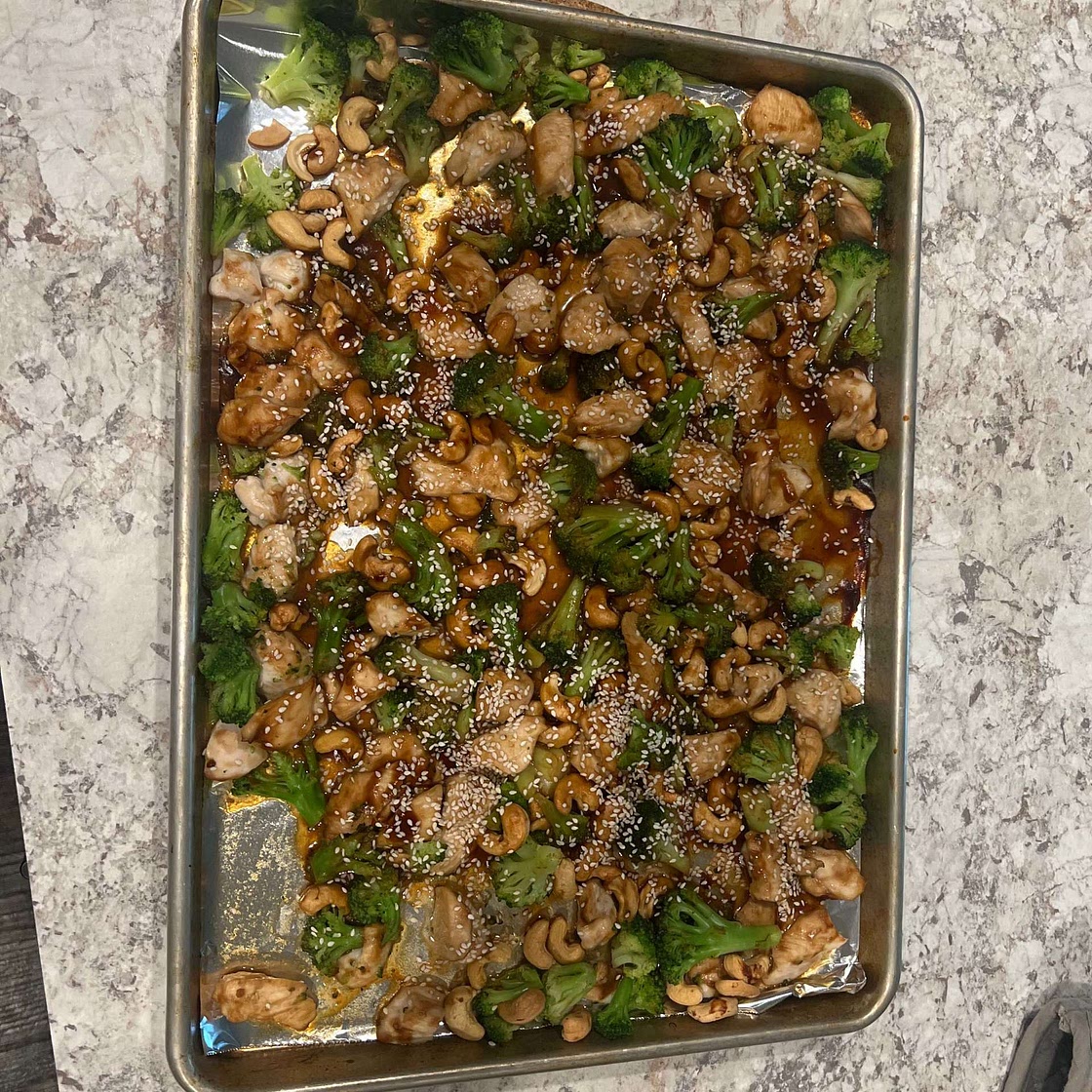 Cashew Chicken Sheet Pan Dinner Recipe