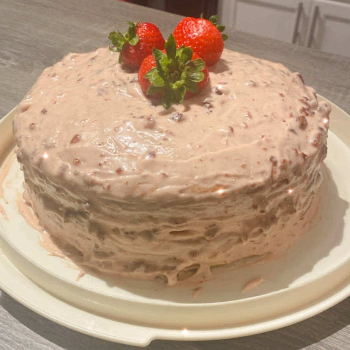 Homemade Strawberry Cake