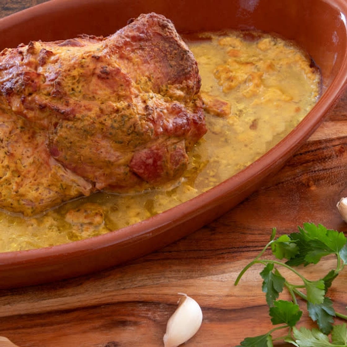 Palette de porc au cidre.