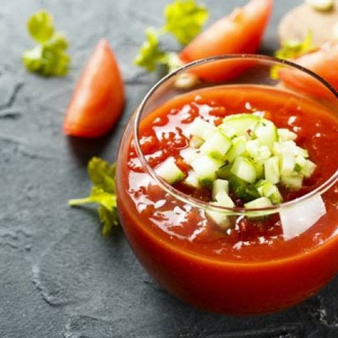 GASPACHO TOMATE, CONCOMBRE & POIVRON