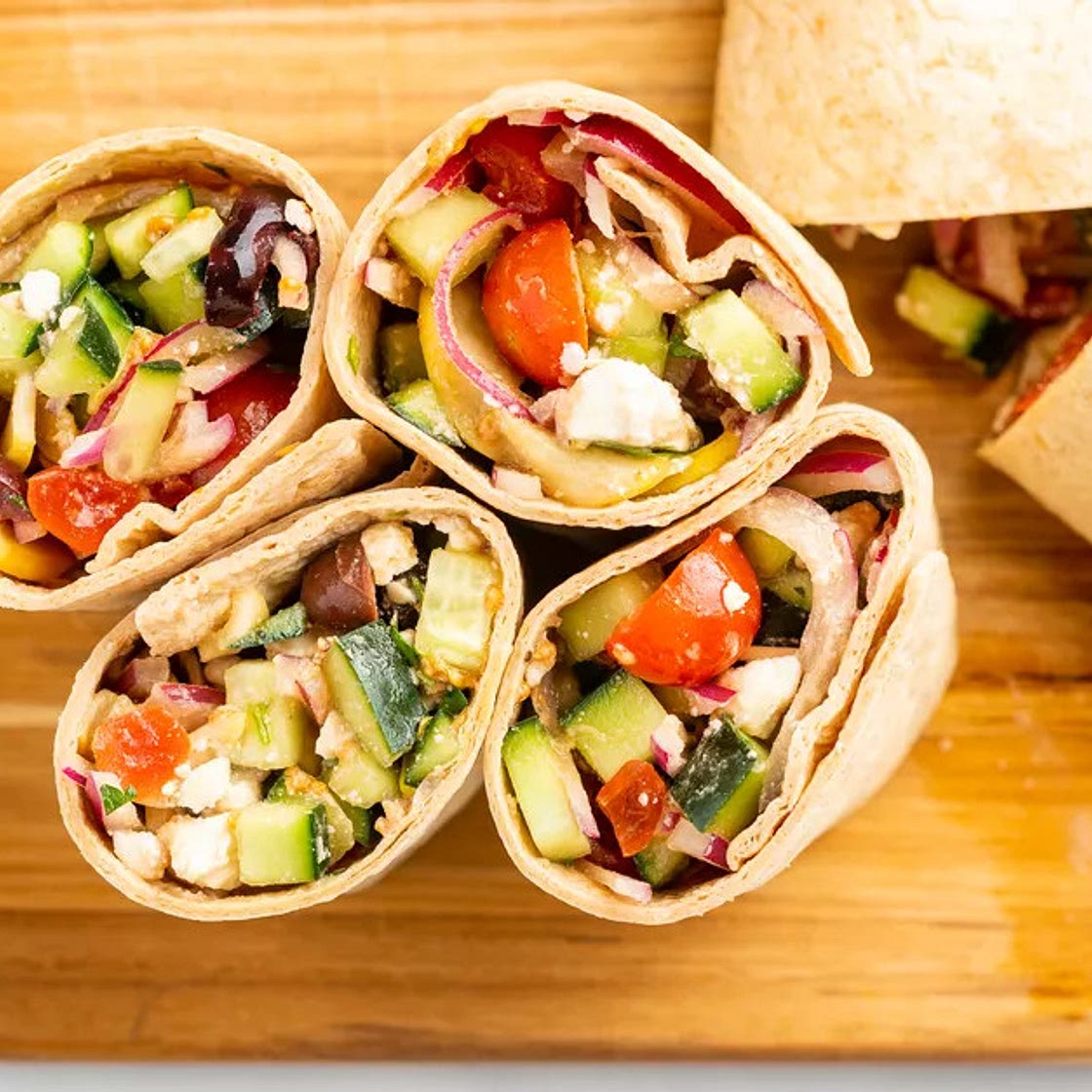 Greek veggie wrap