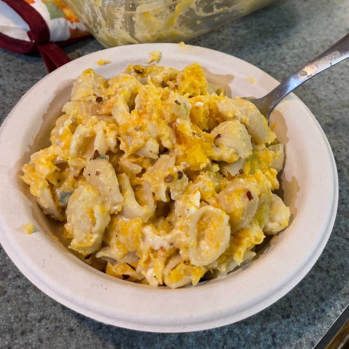 Baked Feta and Butternut Squash Pasta with Sage and Garlic