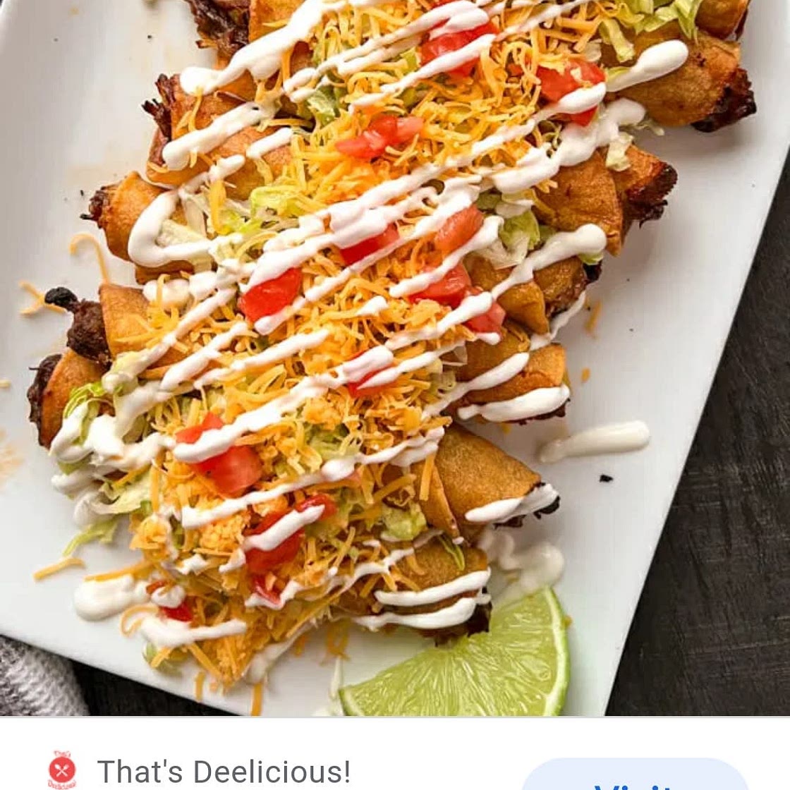 Shredded Beef taquitos