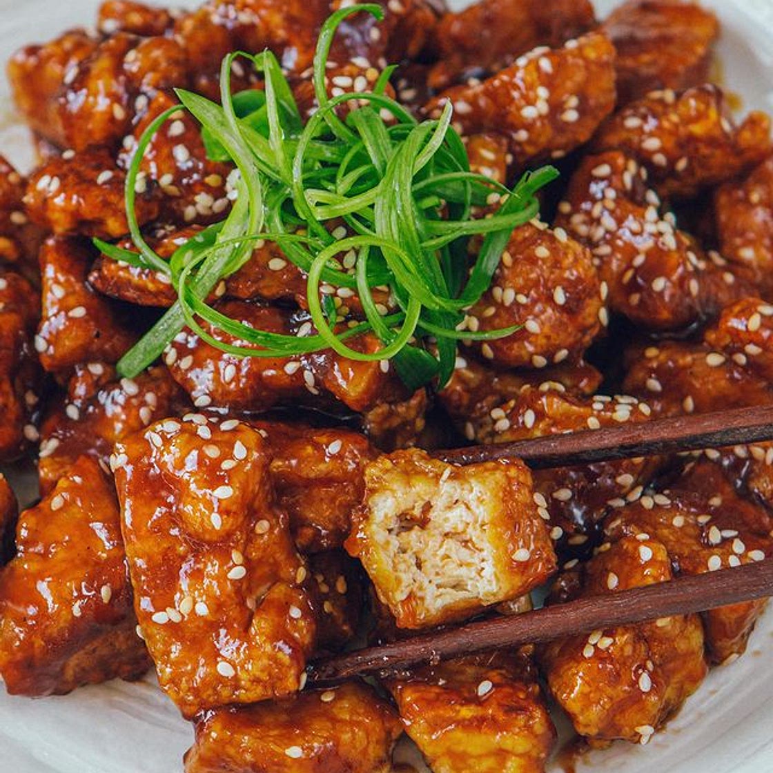 Sticky Sesame Garlic Tofu