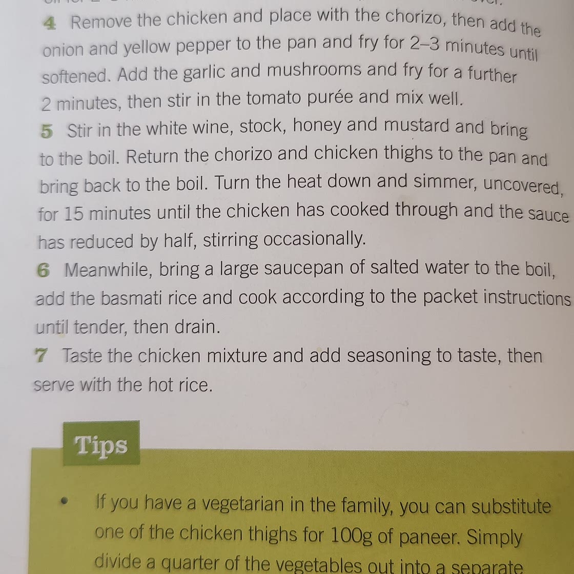 Chicken Chorizo and Vegetable Fricassee