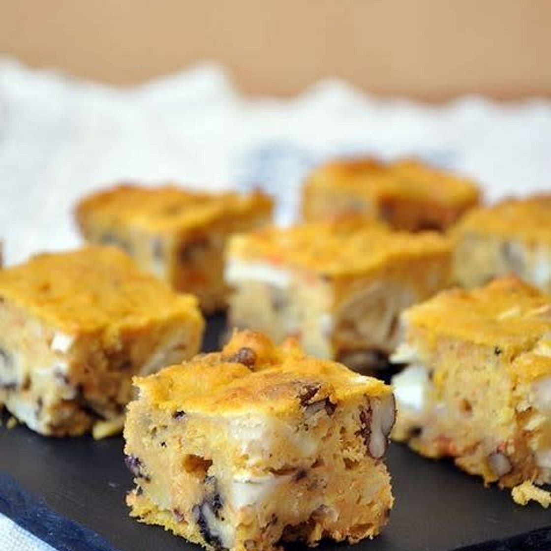 Brownies carottes chevre noix