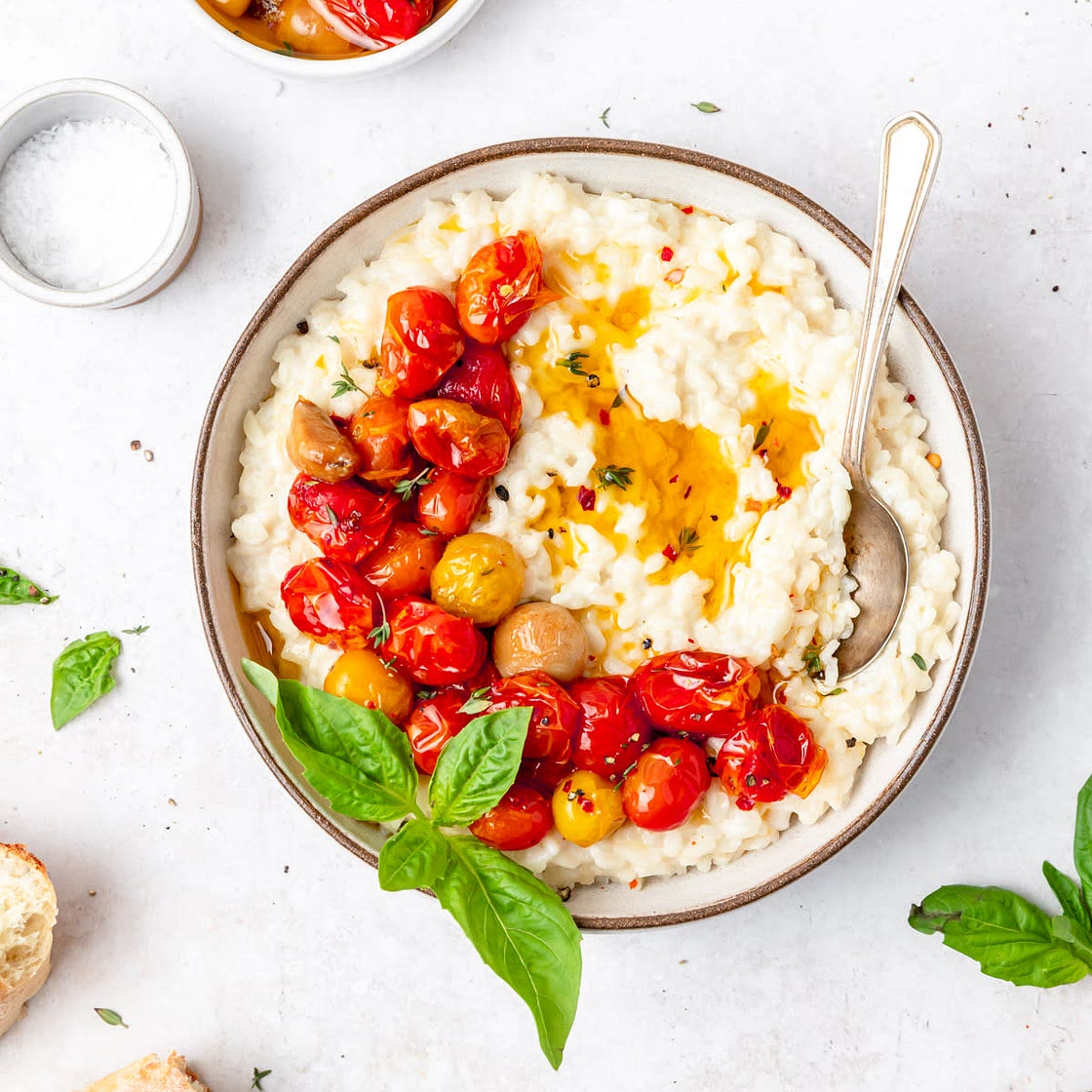 Goat Cheese Risotto with Tomato Confit