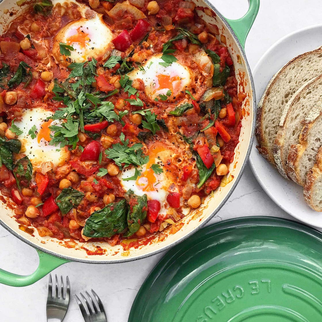 No-Bake Chickpea Shakshuka